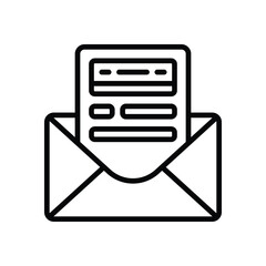 Poster - email line icon. vector icon for your website, mobile, presentation, and logo design.