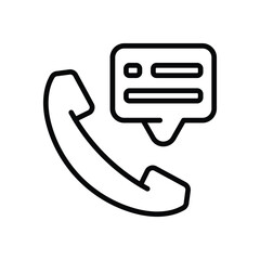 Poster - phone call line icon. vector icon for your website, mobile, presentation, and logo design.