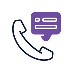 Poster - phone call dual tone icon. vector icon for your website, mobile, presentation, and logo design.