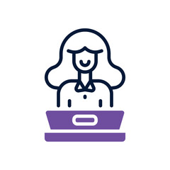 Poster - support dual tone icon. vector icon for your website, mobile, presentation, and logo design.