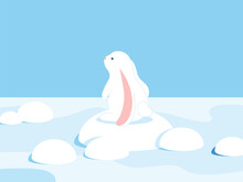 Let It Snow Rabbit Poster Free Stock Photo - Public Domain Pictures