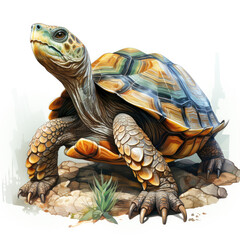 watercolor tortoise clipart, generative ai