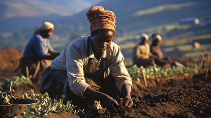 african field workers