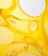 © Boadicea - Close-up of oily facial serum drop with bubbles.