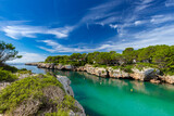 Fototapeta Fototapety do pokoju - Krajobraz morski i skaliste wybrzeże, Menorca, Hiszpania