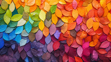 Fall Theme Background Colorful Autumn Leaves Pattern