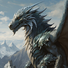 Wall Mural - head of a dragon