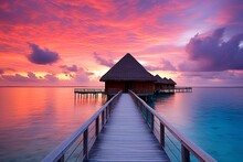 Tropical Paradise Maldives Style Huts. 