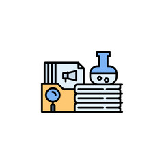 Poster - marketing research vector icon filled line style. Perfect for website, application, commerce, presentation, logo and more. modern color line icon