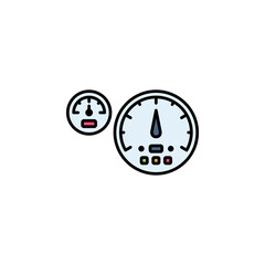 Poster - dashboard vector icon filled line style. Perfect for website, application, commerce, presentation, logo and more. modern color line icon