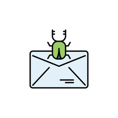 Poster - spam vector icon filled line style. Perfect for website, application, commerce, presentation, logo and more. simple, thin and modern color line icon