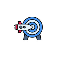 Poster - mission vector icon filled line style. Perfect for website, application, commerce, presentation, logo and more. simple, thin and modern color line icon
