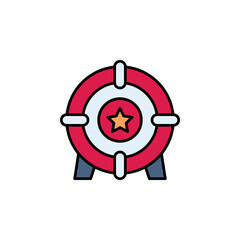 Poster - goal vector icon filled line style. Perfect for website, application, commerce, presentation, logo and more. modern outline icon