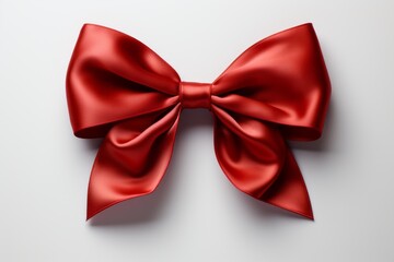 Poster - Bow for decorating gifts on a light plain background. Merry christmas and happy new year concept