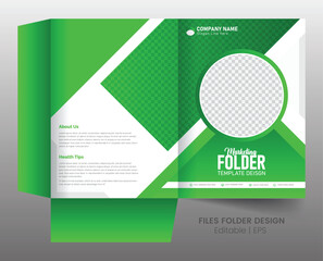 Wall Mural - Business Folder Template For Files. The Layout is For Posting Information About The Company. 