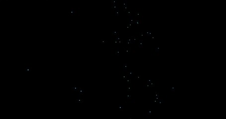 word AI animation, Ai text animated into blue particles with black background, animation for tech or artificial intelligence business website or presentation