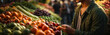 Farmers Market Fresh Vehands of unrecognizable person choosing vegetables at farmers market, concept of circular economy and healthy eating
getables
