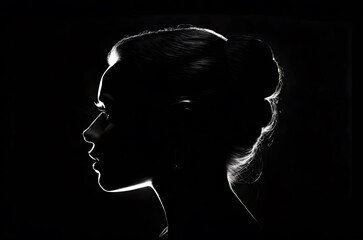 Wall Mural - silhouette of a women