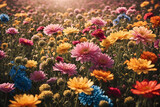 Fototapeta Kwiaty - Colorful flowers background
