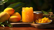 mango jam in a jar generated by AI