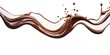 a chocolate splashing in a white background