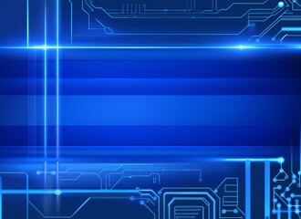 Blue background technology, hacker technology cyber background, programming technology concept background