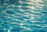 Fototapeta  - water surface with sun light reflection and ripples on surface background sparkling sunlight shine