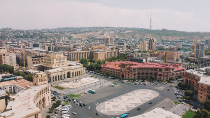 Wall Mural - Aerial view of the Yerevan