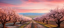 California S Central Valley Is Home To Almond Tree Orchards With Copyspace For Text