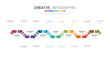 © auchara - Timeline infographics design vector and marketing icons can be used for workflow layout, diagram, annual report, web design. Business concept with 14 options, steps or processes.