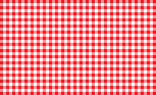 Red Gingham Seamless Pattern. Texture For Tablecloths, Clothes, Textile Design, Packaging Design, Digital Art, Printed Marketing Materials, App Interface Design, Social Media Graphics.Red Retro Table
