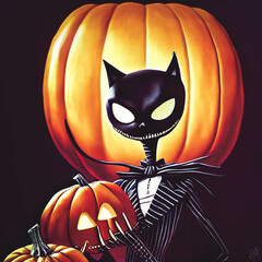 Wall Mural - abstract spooky Halloween background
