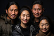 Portrait d'un famille asiatique, famille mongole. Asian family portrait, Mongolian family