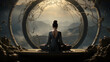  The art of Zen / woman (Buddhism). Generative AI.