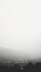 Wall Mural - ai black and white landscape art painting