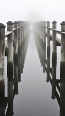 Wall Mural - ai black and white landscape art painting