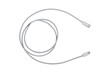 © Pornprasit Panada - Fabric braided Lightning to USB type C cable white isolated on white background.