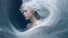 Feminine Appearance And Light, Light Hair In Cool Tones.  It Speaks To The Intangible Nature Of Sadness And Loneliness.