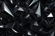 3d render, abstract background, polygonal shape, black crystal, Black gray background with crystals, triangles. 3d illustration, AI Generated