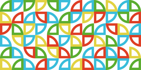 Leinwandbilder - Mosaic texture of repeating round and angular details. Vector colored mosaic pattern.