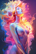 spiritual lady of light yin flow elegance  sensual tantra - by generative ai