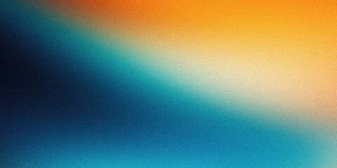Wall Mural - orange blue teal black gradient background grainy textured dark vibrant banner poster backdrop heade