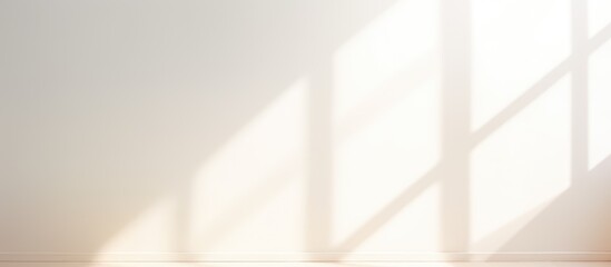 Poster - Blurred sunlight shadow texture background with empty product mockup on window silhouette
