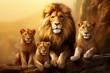 Lion family -. Generative AI