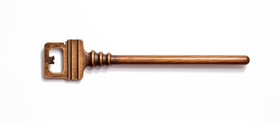 Poster - White background with a key and note