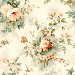 Wall Mural - background with flowers,pink,plant,leaf,art,texture,Ai generated 