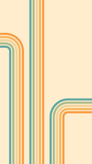 Wall Mural - abstract background of rainbow groovy wavy line design in 1970s hippie retro style. vector pattern r