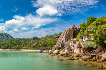 Canvas Print - Taa Toh beach at Koh Tao island