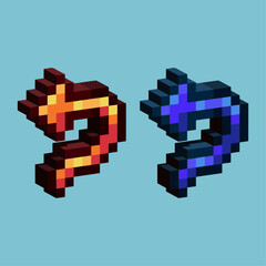 Leinwandbilder - Isometric Pixel art 3d of undo back sign for items asset. Undo sign on pixelated style.8bits perfect for game asset or design asset element for your game design asset.