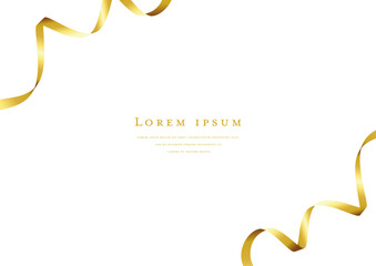 Wall Mural - gold ribbon vector design frame
